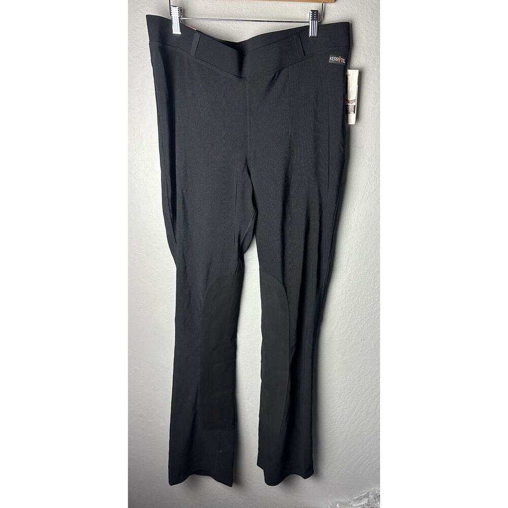 NWT KERRITS Microcord Bootcut Riding Pants 2XL Tall BLACK Pull On Stretch